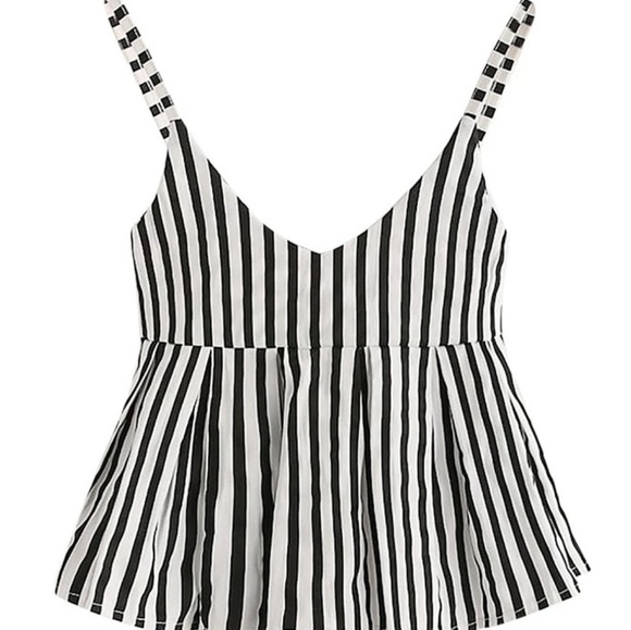 Striped Babydoll Tank Top - Picture 2 of 6
